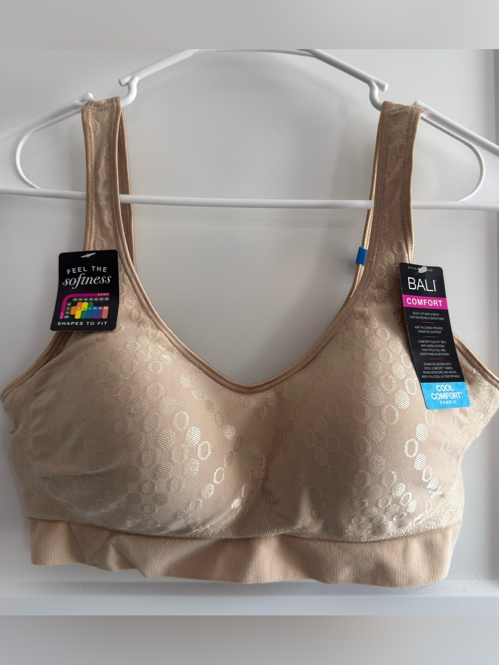Bali Comfort Revolution Shaping Wireless Bra DF3488 beige nude XL